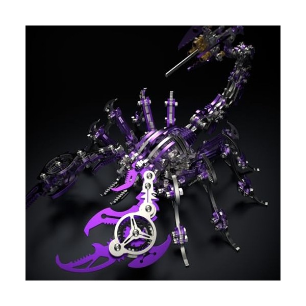 Kits de Puzzles 3D Metal Scorpion pour Adultes Adolescents - 454 PC - Modèles dassemblage mécanique - 4 Heures à Construire 