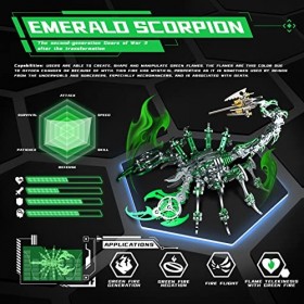EastWind Puzzle 3D Métal Scorpion, 200 Pièces Puzzles 3D en Acier Inoxydable Modèle Monté Scorpion Mécanique Ornements Kit Ad