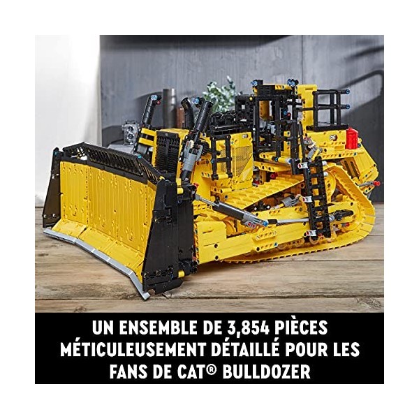 LEGO 42131 Technic Bulldozer D11 Cat Véhicule de Chantier Télécommandé Interactif pour Adultes avec Application