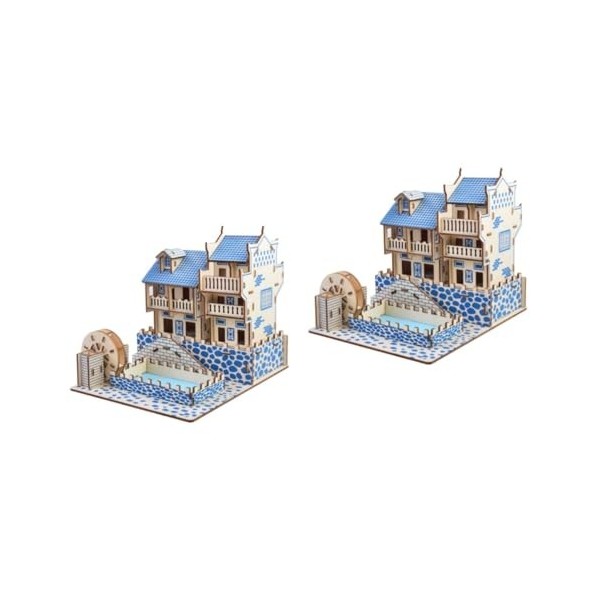 Totority 2 Pièces Puzzles Jouet Puzzle 3D Phénix Enfant en Bois Tridimensionnel