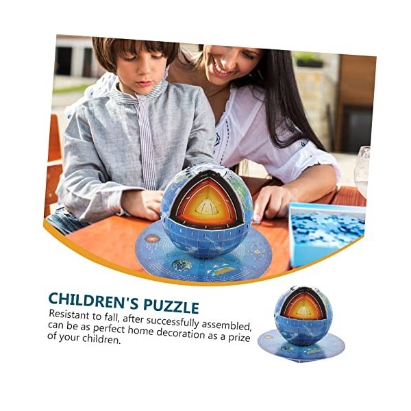 TOYANDONA 4 Ensembles Puzzle Terre 3D Jouets pour Enfants Jouets pour Fille Rond Globe pour Enfants Les Jouets denfants Cass