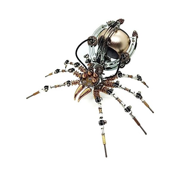 GOUX Puzzle 3D - Puzzle 3D - Pieuvre - Puzzle 3D en métal - Pour adultes - Modèle 3D - Cadeau dornement DIY - Avec 1060 pièc