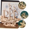 Toyvian 5 Pièces Jouet Voilier en Bois Maquettes De Bateaux à Construire pour Adultes Bateau De Puzzle 3D Modèles pour Adulte