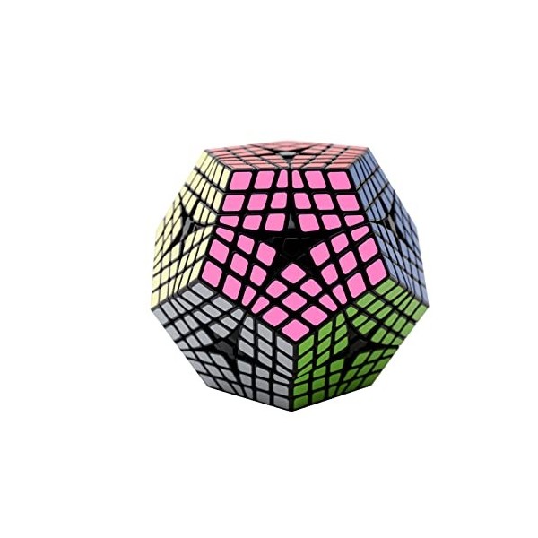 Megaminx Speed Cube Dodecahedron Puzzle Jouet Sticker Noir, 3D Puzzle Jouets Jouets Enfants Anniversaire De Noël Present,6 * 