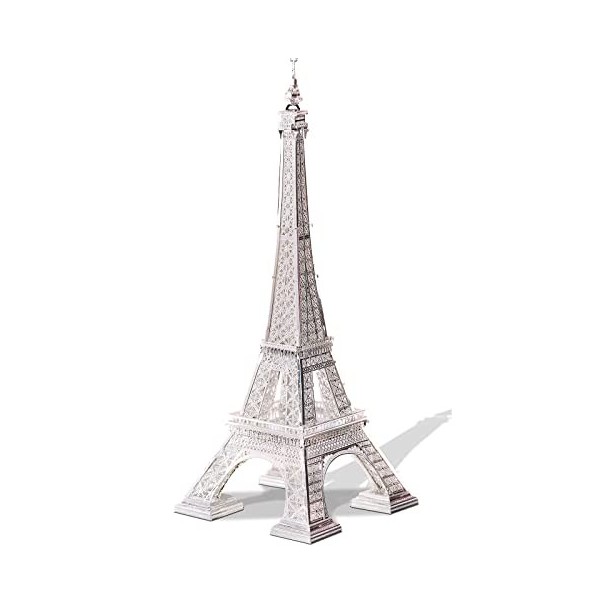 Piececool Casse-tête 3D en métal pour adultes, architecture de tour Eiffel améliorée - Kits de construction 3D en métal, déco