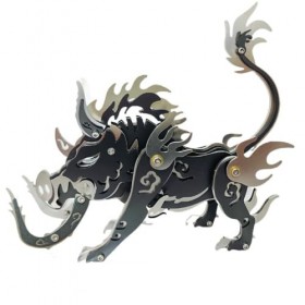 Spicyfy Puzzle 3D en métal - 3 heures - Montage à faire soi-même - Créatures mythiques mécaniques - Modèle 3D avec outils - D