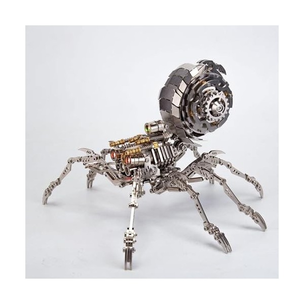 MIOBER Puzzle 3D en métal mécanique araignée, excellent cadeau, 203 pièces en acier inoxydable 3D, assemblage Steampunk