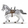 Papo -39799 -Cheval en Armure -Le Médiéval - Fantastique - Figurine à Collectionner -Figurine Peinte à la Main -pour Enfant -