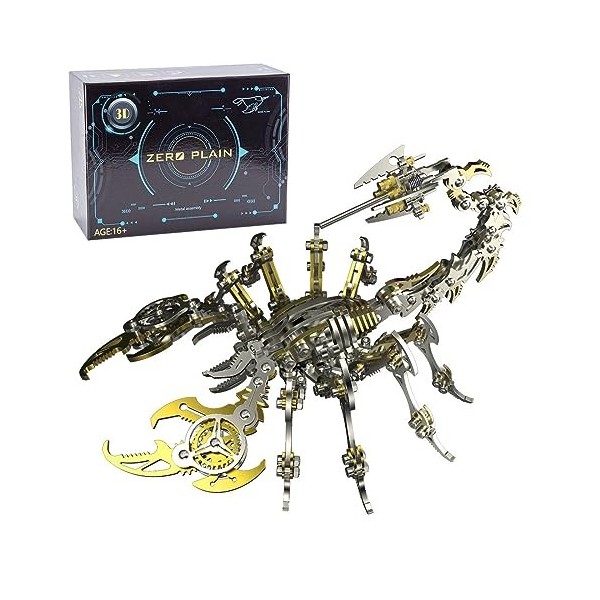 JoyMate Puzzle 3D en métal - Scorpion - Kit de modélisation - Puzzle 3D - 200 pièces +
