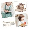 TOYANDONA 4 Ensembles Puzzle Boule en Trois Dimensions Puzzle en Bois pour Adultes Jouets en Bois Casse-tête en Bois Casse-tê