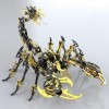 JEBU Kit de modélisme 3D en métal pour adultes, puzzle 3D en métal à faire soi-même, modèle de scorpion, 200 pièces, puzzle 3
