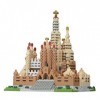 nanoblock NB-028 Sagrada Familia Mini Puzzle 3D Advanced Hobby Series 2660 pièces Niveau de difficulté 5 pour Experts