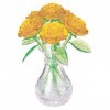 Bepuzzled Puzzle 3D en cristal avec roses jaunes dans un vase