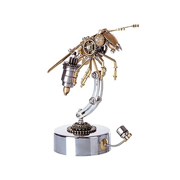 Dellia Modèle 3D en métal - 117 pièces - Steampunk Wasp - Insecte en métal - Kit de modélisme mécanique à monter soi-même - P