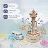 RoWood Puzzles en Bois 3D pour Adulte, Boîte à Musique Modèle Kit à Construire, Jouet Amusant Cadeau Décoration - Tour Air Co