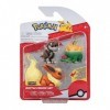 PoKéMoN PKW3047 – Battle Figure Set – Pantoufles, balgoras, flamara, figurines officielles