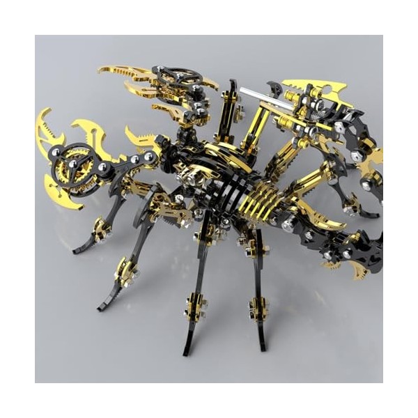 KeepDo Puzzle 3D en métal, puzzle 3D Scorpion Kit de modélisation 3D Puzzle Adulte, 200 pièces DIY Découpe laser Modèle Métal