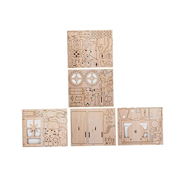 Toyvian 4 Pièces Casse-tête en Bois Casse-tête dassemblage Puzzle 3D scie sauteuse Jouet Adulte Parure de Chevalier dassemb