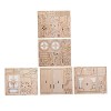 Toyvian 4 Pièces Casse-tête en Bois Casse-tête dassemblage Puzzle 3D scie sauteuse Jouet Adulte Parure de Chevalier dassemb