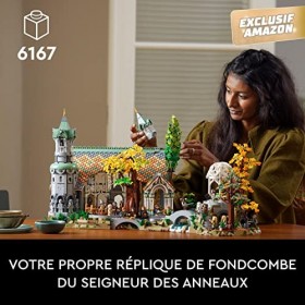 LEGO 10316 Icons Le Seigneur des Anneaux : Fondcombe, Construisez la Vallée de la Terre du Milieu, Grand Set Immersif avec 15