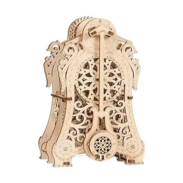 ZUMAHA Jeu de Puzzle Puzzle 3D Fait à la Main Apparence exquise Puzzle en Bois Puzzles modèle Kit Horloge mécanique décoratio