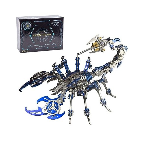 Fabroz Puzzle 3D en métal Steampunk Animal - 200 pièces - Scorpion Roi en métal - Montage DIY - Jouet mécanique - Décoration 