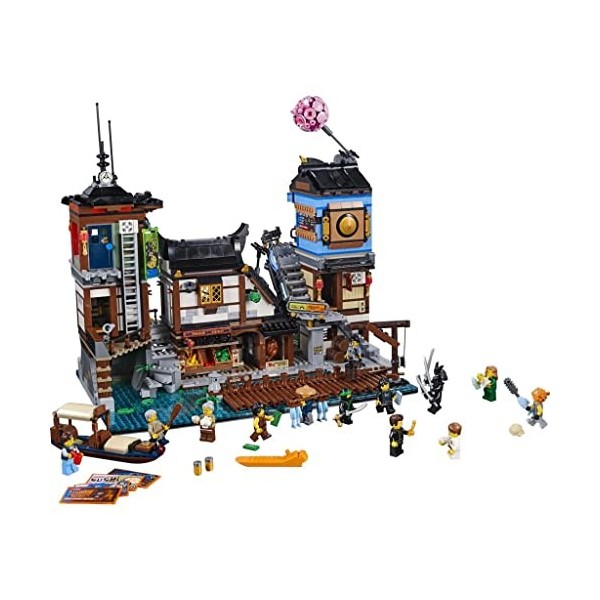 LEGO®-NINJAGO® Les quais de la ville NINJAGO® Jeu pour Enfant 12 Ans et Plus, Briques de Construction Garçon et Fille, 3553 P