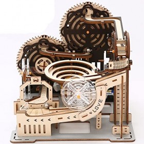 Puzzles 3D Kits de modèles en Bois Track Marbles, Kits de modèles de Billes de Piste en Bois DIY, Puzzles en Bois 3D pour Enf