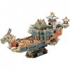 GAENZA Assemblé Puzzles 3D Uniques pour Adultes Puzzles de Bateau Dragon Vent Chinois Modèle de Bateau Puzzles créatifs Faits