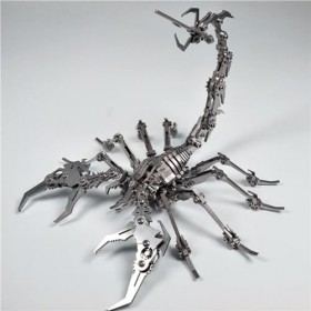MIOBER Puzzle 3D en métal à monter soi-même, kit de modèle Scorpion King en acier inoxydable 304, pour adultes, enfants et ad
