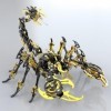 FATOX Puzzle 3D Scorpion en métal, 200 pièces DIY Steampunk mécanique en métal, kit de modèle pour adultes et enfants, orneme