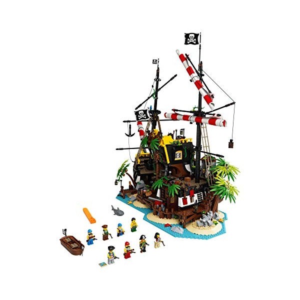 LEGO Ideas Pirates of Barracuda Bay 21322 Building Kit, Cool Pirate Shipwreck Model with Pirate Action Figures for Play and D