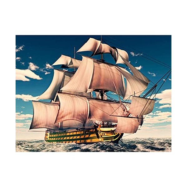 Puzzle Adulte 1000 Pièces Puzzle 3D sailboat-2000 Éducatif de Soulagement du Stress pour Adultes Enfants Puzzle Gradient Diff