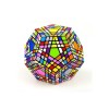 Dodecahedron Magic Cube 3D Puzzle, Megaminx Speed Cube Black Sticker for Children Gift,7×7