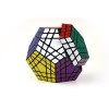 Dodecahedron Magic Cube 3D Puzzle, Megaminx Speed Cube Black Sticker for Children Gift,7×7