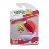 Pokémon PKW3134 – ClipnGo Poké Balls – Igamaro & Poké Ball officiel avec figurine de 5 cm