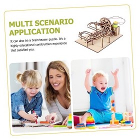 ibasenice 3 Ensembles Puzzle Tridimensionnel Modèle De Marbre 3D en Bois