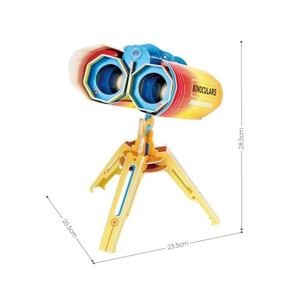 Cubic Fun National Geographic Jumelles Puzzle 3D 49 pièces – Aventures en Plein air avec Jumelles inspirées STEM, pour 8 Ans 