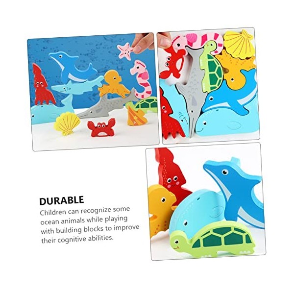 Totority 7 Ensembles Animal Puzzle Tridimensionnel Jouet pour Enfants Puzzles pour Enfants Puzzle Conseil Numéro De Jouet Jeu