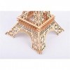 MOEGEN Modèles en bois 3D - Architecture européenne - Puzzle en bois 3D - Jouet éducatif pour adultes et enfants - Tour Eiffe