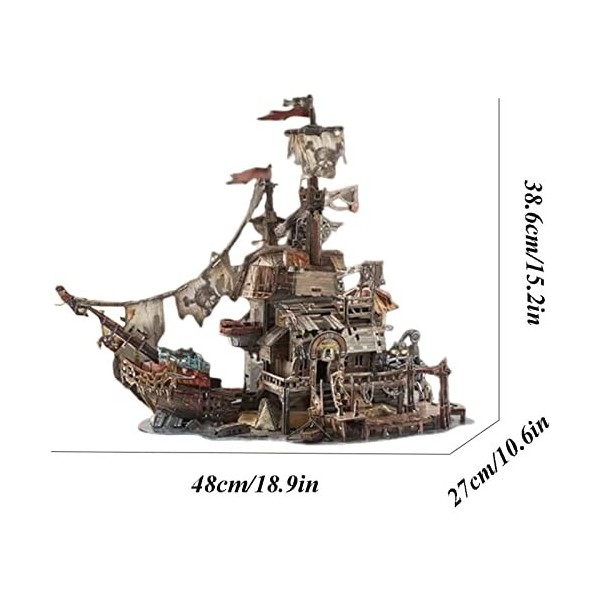 Puzzle 3D Puzzles en Papier 3D durables modèle de Construction Puzzle Blocs de Construction Bateau Puzzles Adultes Adolescent