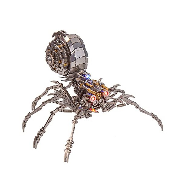 GENRICH Puzzle 3D en métal - Kit de modèle Roi araignée mécanique - Bricolage Steampunk - Artisanat - Pour adultes et enfants