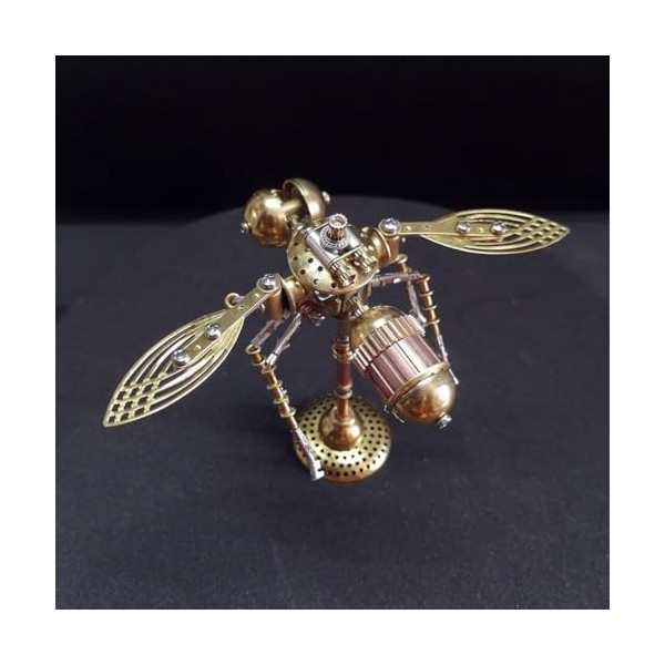 ICObes Modèle de puzzle 3D en métal, ensemble dassemblage mécanique petite abeille, jouets créatifs faits à la main, collect