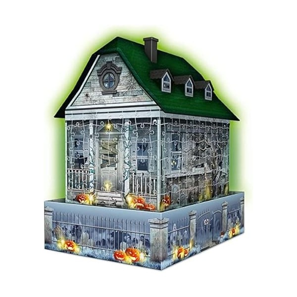 Ravensburger Puzzle 3D Maison hantée de 216 pièces pour enfants 11548 – Technologie Easy Click signifie que les pièces sembo