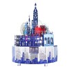 Microworld Casse-tête en métal 3D, château rotatif, boîte à musique avec lumières LED colorées, puzzle 3D découpé au laser, c