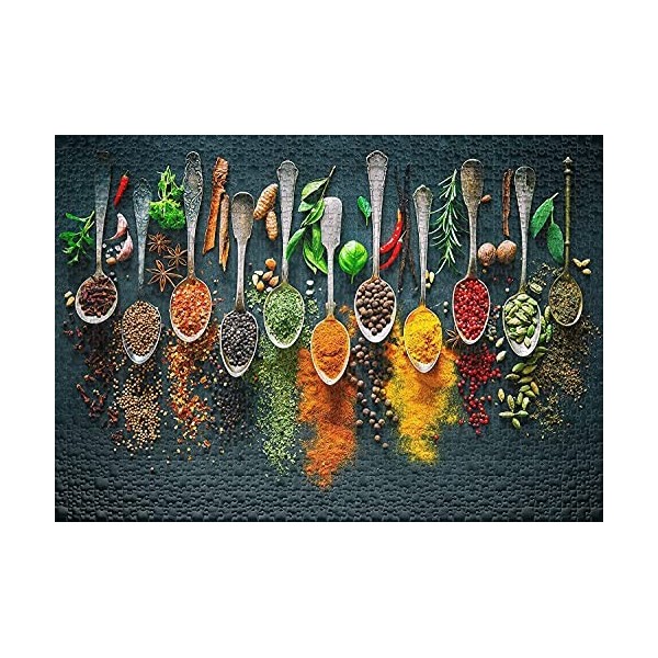 MATADORR Adulte Puzzle 1000 Cuisine Assaisonnement Dessin Animé Domestique Casse-tête Classique 3D Puzzle Bois Jouets Uniques