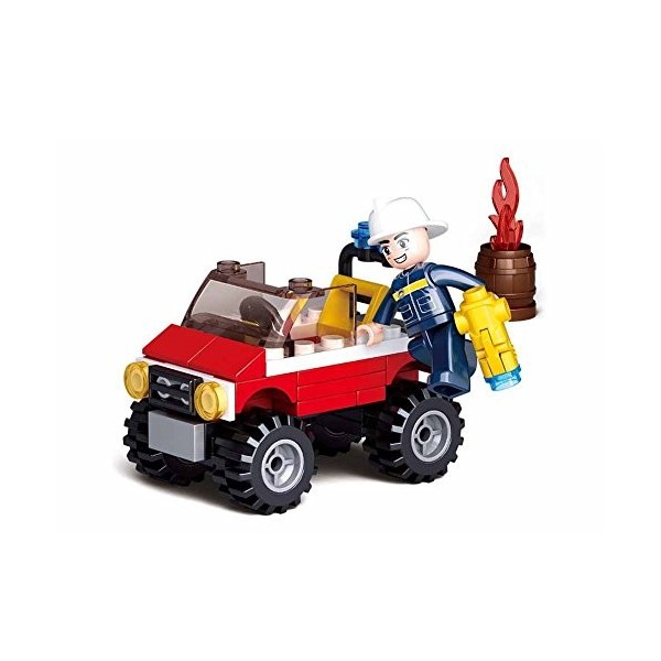 Sluban Jeep de Pompier Briques de Construction M38-B0621 Multicolore