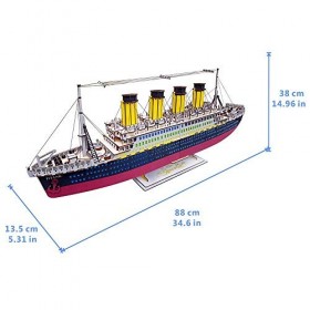 CFmoshu 3D en Bois Jigsaw Titanic Modèle Bricolage Jouet éducatif Modèle Enfants Jouets éducatifs 3D Jigsaw Puzzle Jeu pour E