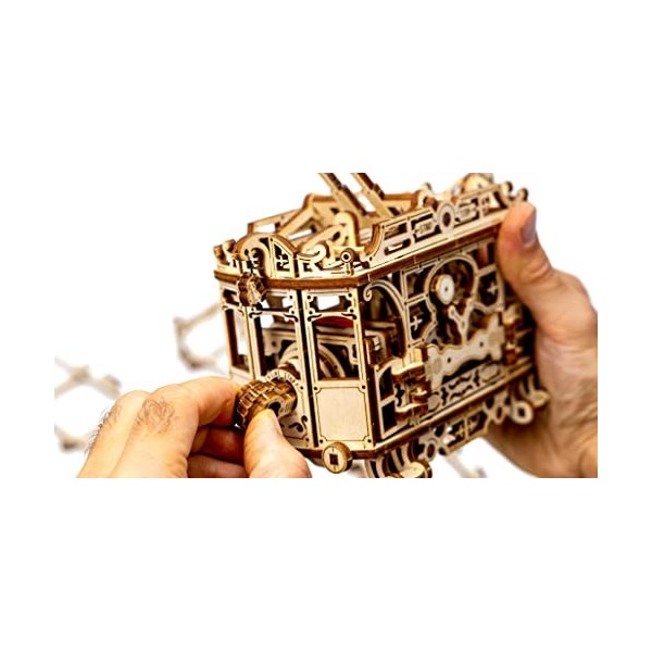 Wooden.City Kit De Modèle en Bois À Construire - City Tram - Mécanique - Anniversaire pour Adolescents Et Adultes - Puzzle 3D