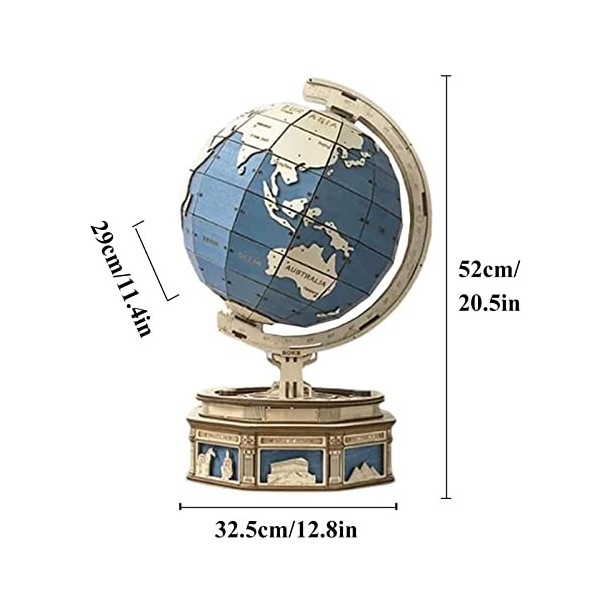 Puzzle 3D télescope/Globe Puzzles 3D pour Envoyer des Outils dassemblage Puzzles 3D décor modèles Kits Bureau en Bois Constr